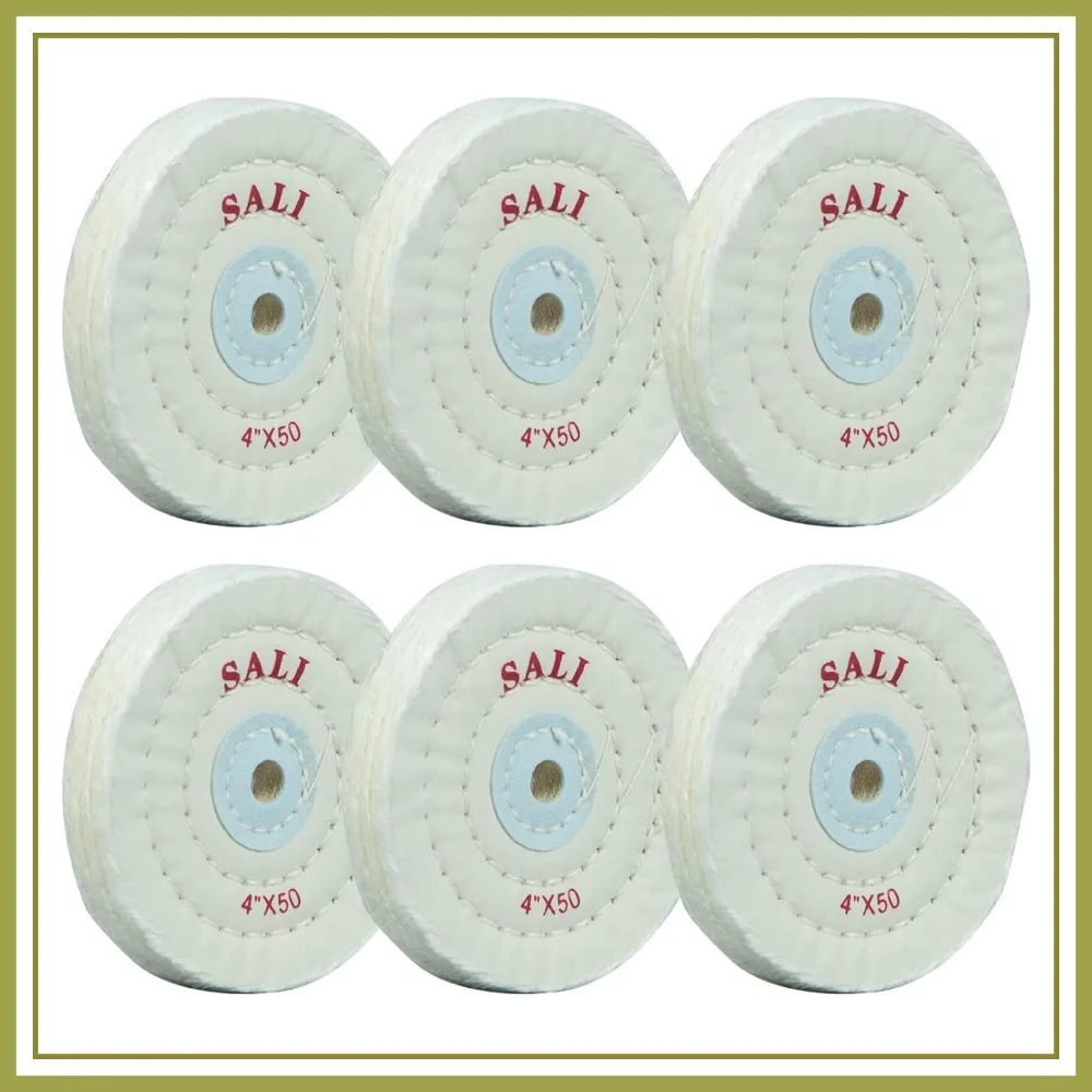 6 Pack 4 Inch Cotton Buffing Wheel for Bench Grinder, Medium Polish Pad with 1/2" Arbor Hole
6 Pack 4 Inch Cotton Buffing Wheel for Bench Grinder, Medium Polish Pad with 1/2" Arbor Hole