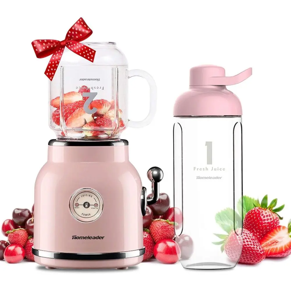 Portable Blender with 6 Sharp Blades, 21oz Travel Cup and Lids, Pink
Portable Blender with 6 Sharp Blades, 21oz Travel Cup and Lids, Pink