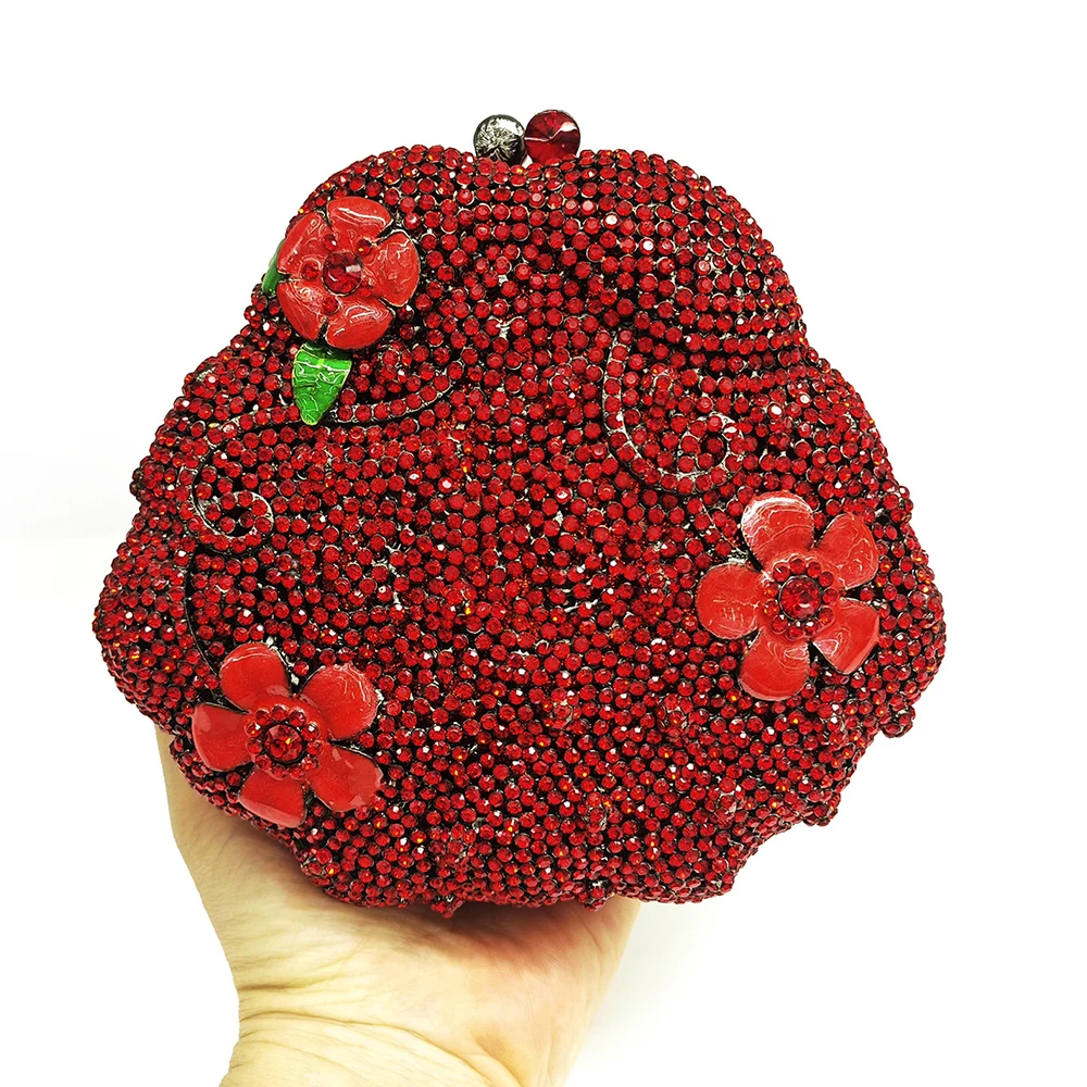 WHTUOHENG Red Flower Rhinestones Evening Clutches Wedding Party Clutch Purse Women Floral Crystal Evening Bags Bridal Purses
WHTUOHENG Red Flower Rhinestones Evening Clutches Wedding Party Clutch Purse Women Floral Crystal Evening Bags Bridal Purses