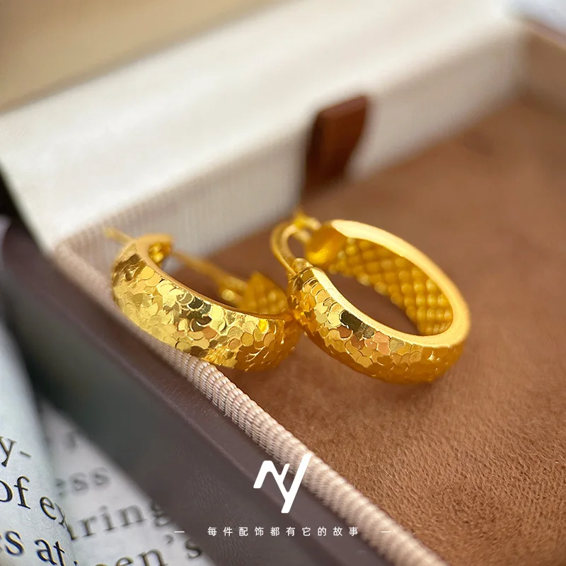 Luxury 24K 9999 Pure Gold real gold Women's Ice Crushed Earrings Earrings
Luxury 24K 9999 Pure Gold real gold Women's Ice Crushed Earrings Earrings