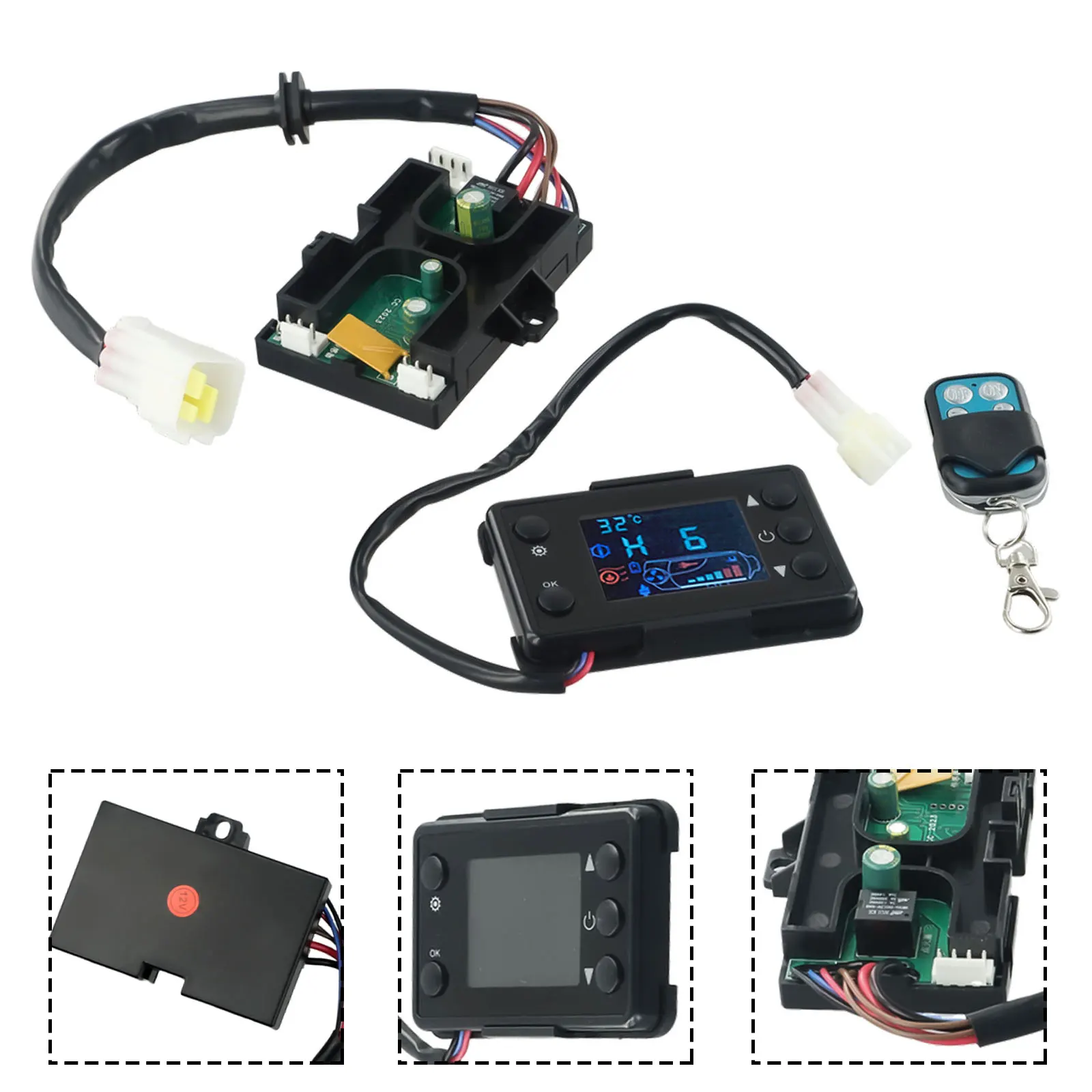 For 3KW 5KW Air Diesel Heater Parking Remote Controller LCD Monitor Switch MotherBoard 12V/24V 3 Pin Triangle Plug Replace
For 3KW 5KW Air Diesel Heater Parking Remote Controller LCD Monitor Switch MotherBoard 12V/24V 3 Pin Triangle Plug Replace