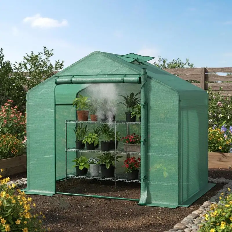 Garden Hot House 6' x 3' x 5' For Flowers Vegetables Saplings, Zipper Door Top Vent PE Cover Steel Frame Green
Garden Hot House 6' x 3' x 5' For Flowers Vegetables Saplings, Zipper Door Top Vent PE Cover Steel Frame Green