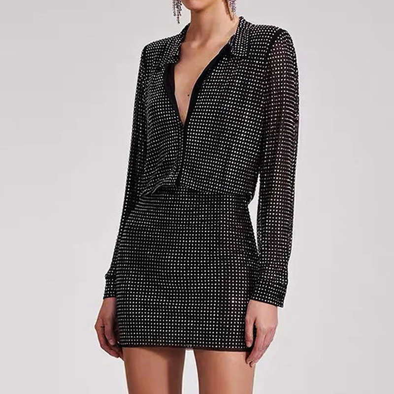 Spring Summer 2024 New Diamond Embellished Mesh Casual Shirt And Skirt Set for Ladies Fashionable Versatile High End Outfit
Spring Summer 2024 New Diamond Embellished Mesh Casual Shirt And Skirt Set for Ladies Fashionable Versatile High End Outfit