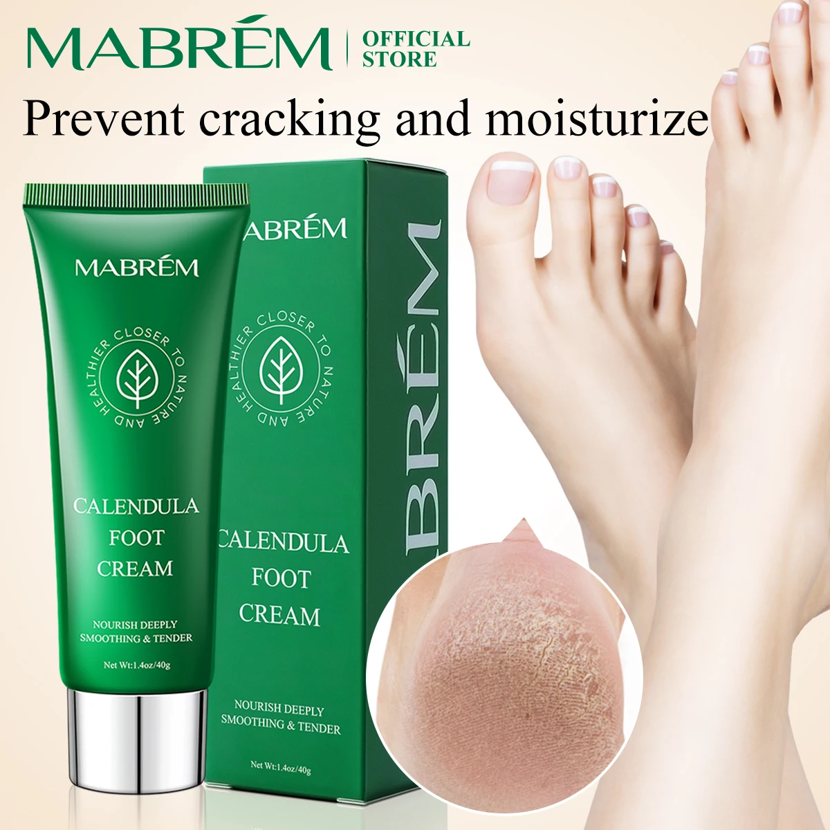 MABREM Anti-cracking Foot Cream Anti-freeze Moisturizing Protection Cream Exfoliating Foot Cream 40g
MABREM Anti-cracking Foot Cream Anti-freeze Moisturizing Protection Cream Exfoliating Foot Cream 40g
