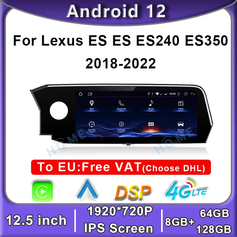 Car Radio Android 12 8+128G GPS Navigation Multimedia Player CarPlay Auto Radio Stereo For Lexus ES ES200 ES250 ES350 ES300H
Car Radio Android 12 8+128G GPS Navigation Multimedia Player CarPlay Auto Radio Stereo For Lexus ES ES200 ES250 ES350 ES300H