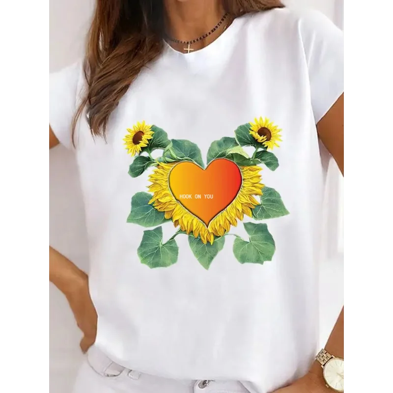 Cute Flower Butterfly 90s Trend T-shirt for Women Harajuku Style Kawaii Graphic Top Ladies Fashion Clothes
Cute Flower Butterfly 90s Trend T-shirt for Women Harajuku Style Kawaii Graphic Top Ladies Fashion Clothes