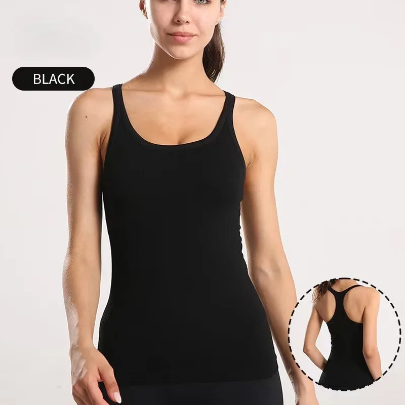 Yoga fitness vest, women's sports running vest, fitness suit with chest cushion, cross shaped back top
Yoga fitness vest, women's sports running vest, fitness suit with chest cushion, cross shaped back top