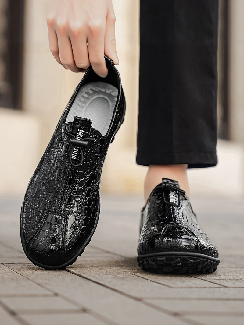 Men's Summer Waterproof Anti-slip Soft Bottom Bean Shoes Casual Business Leather Shoes New 2026 Fashion Trend Elastic Closure
Men's Summer Waterproof Anti-slip Soft Bottom Bean Shoes Casual Business Leather Shoes New 2026 Fashion Trend Elastic Closure