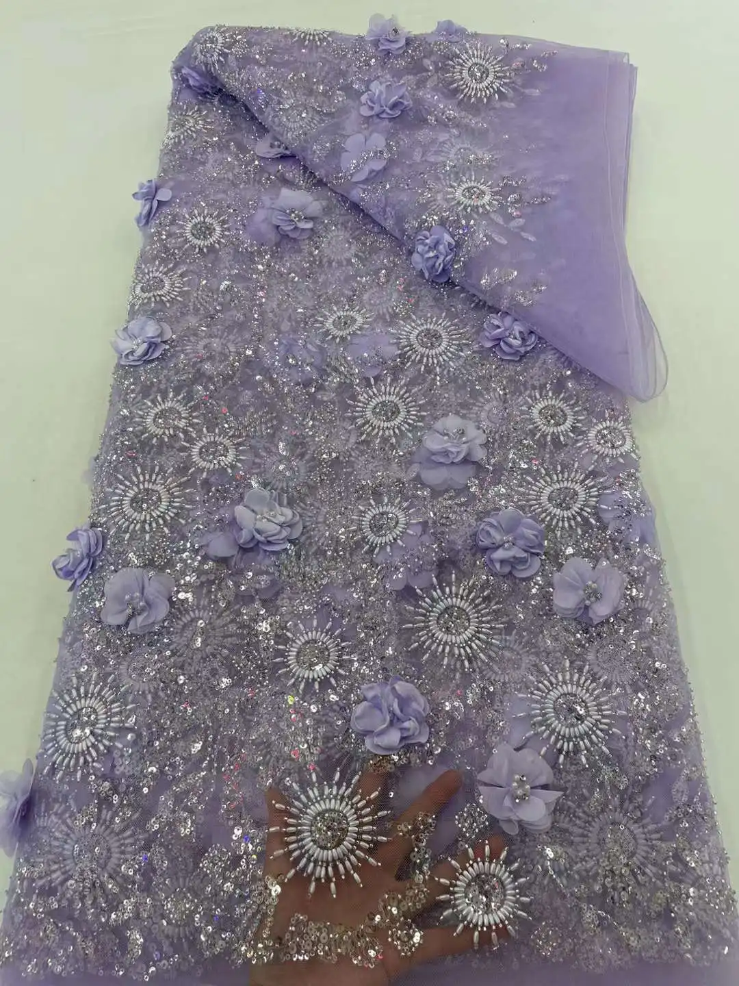 Luxury 3D Flower African Sequins Lace Fabric 2024 High Quality Lace French Lace Fabric Embroidery Groom Lace Fabric For Dress
Luxury 3D Flower African Sequins Lace Fabric 2024 High Quality Lace French Lace Fabric Embroidery Groom Lace Fabric For Dress