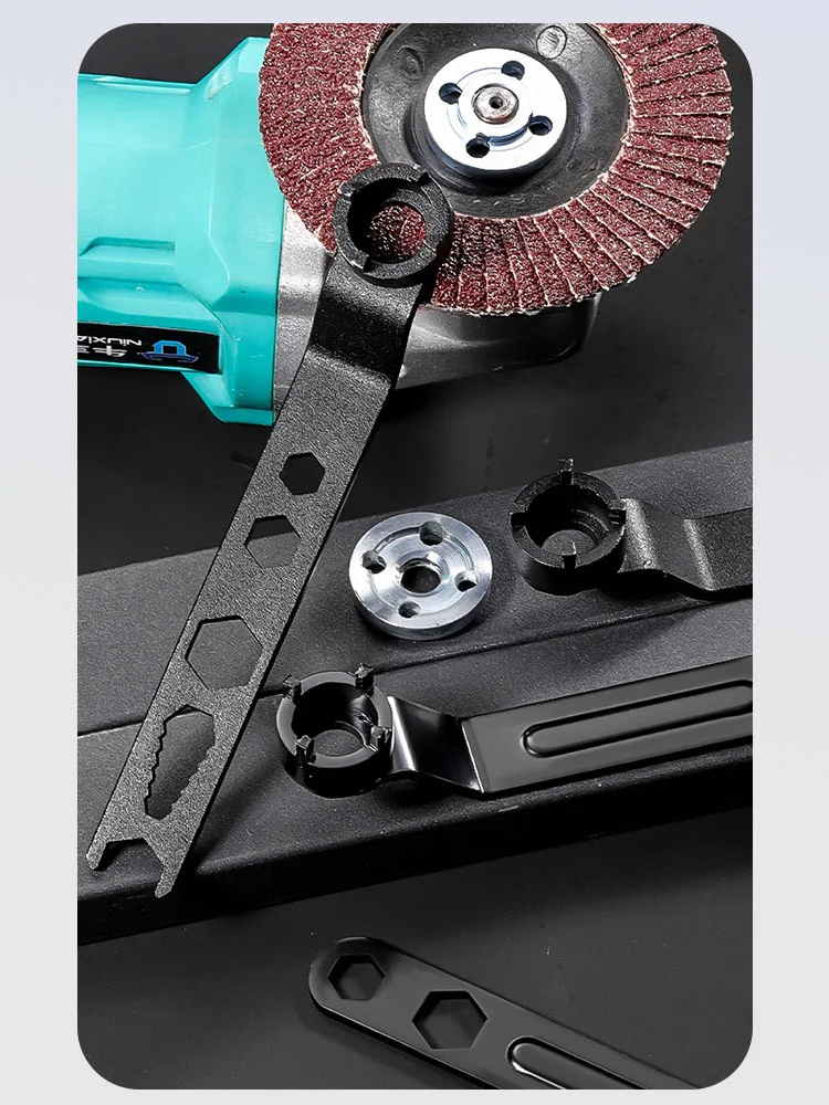 Ручной гаечный ключ с четырьмя когтями, угловая шлифовальная машина, торцевой ключ, ручной электрический инструмент для снятия нажимной пластины, аксессуары
Ручной гаечный ключ с четырьмя когтями, угловая шлифовальная машина, торцевой ключ, ручной электрический инструмент для снятия нажимной пластины, аксессуары