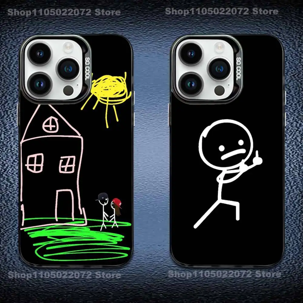Phone Case For iPhone 17,16,Pro,Max,e,15,14,Plus,13,12,Mini,11, Cartoon Stickman Matchman Matte Colored Silver Luxury Cover
Phone Case For iPhone 17,16,Pro,Max,e,15,14,Plus,13,12,Mini,11, Cartoon Stickman Matchman Matte Colored Silver Luxury Cover