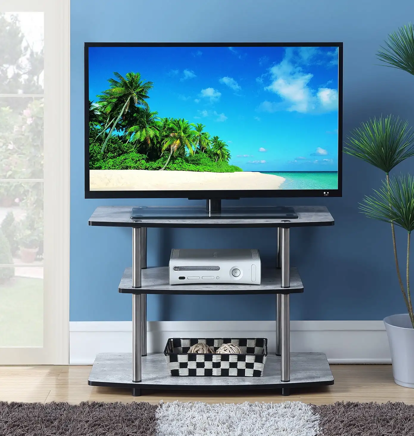 TV cabinet Open Storage 3-in-1 Panel TVs Stand for up to 32"Charcoal home furniture stand modern TVes stand Shelves,Faux Birch
TV cabinet Open Storage 3-in-1 Panel TVs Stand for up to 32"Charcoal home furniture stand modern TVes stand Shelves,Faux Birch