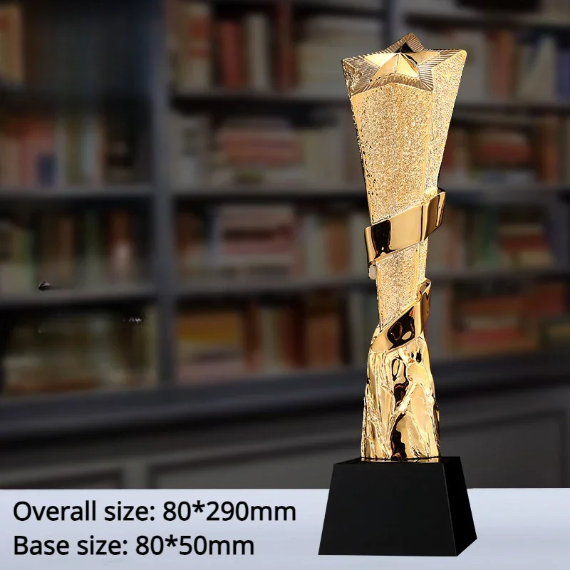 Gold, Silver, Copper, Five-pointed Star Creative Metal Champion Award Annual Gold-plated Trophy for Outstanding Employees
Gold, Silver, Copper, Five-pointed Star Creative Metal Champion Award Annual Gold-plated Trophy for Outstanding Employees