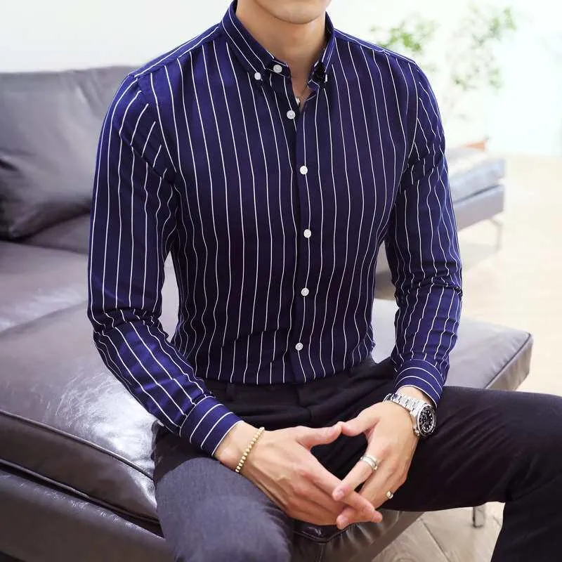 Main Push Men's New Striped Shirts Long Sleeve Trendy Tops Ethnic Stage Wear Spring Collection
Main Push Men's New Striped Shirts Long Sleeve Trendy Tops Ethnic Stage Wear Spring Collection