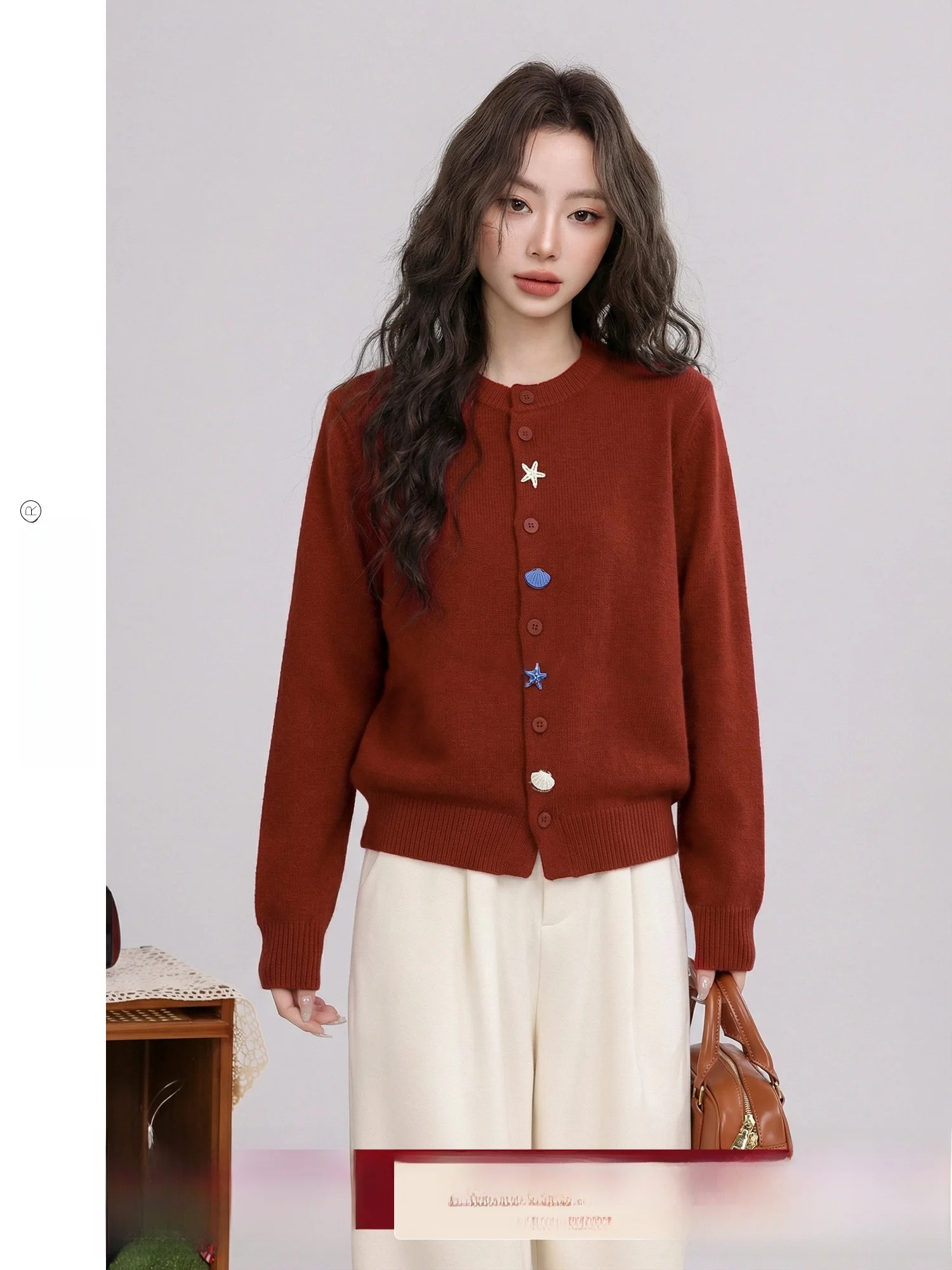 Retro Sle Red Knitted Open Cardigan Women's Loose ell New Year's Faion Soft Long Sve round Ne Pullover Spring 2026
Retro Sle Red Knitted Open Cardigan Women's Loose ell New Year's Faion Soft Long Sve round Ne Pullover Spring 2026