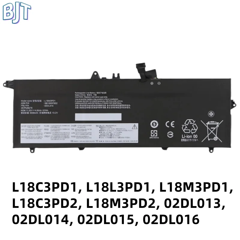 New 11.52V 57Wh L18M3PD1 L18C3PD2 L18C3PD1 L18L3PD1 L18M3PD2 Battery Laptop For Lenovo ThinkPad T14S T490S T495S Series 02DL013
New 11.52V 57Wh L18M3PD1 L18C3PD2 L18C3PD1 L18L3PD1 L18M3PD2 Battery Laptop For Lenovo ThinkPad T14S T490S T495S Series 02DL013
