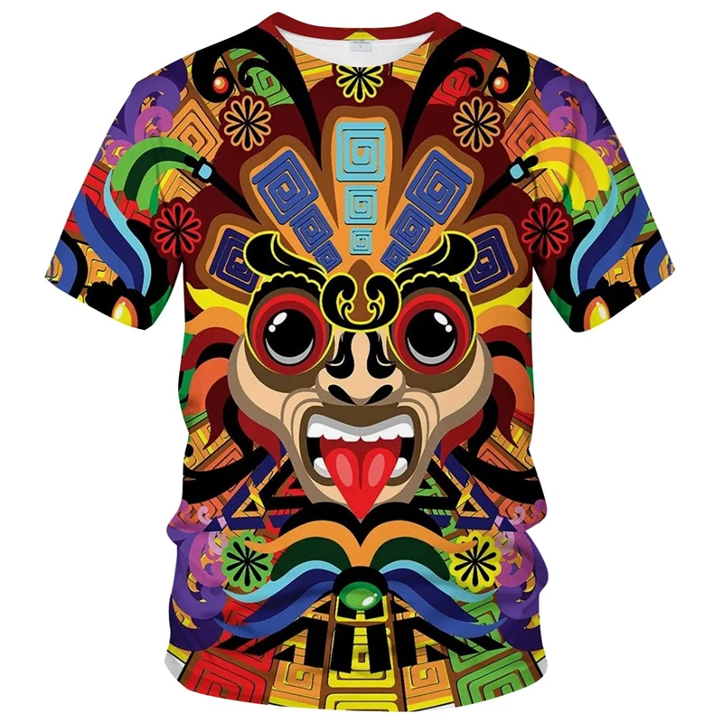 Retro Aztec Totem Men's T-shirt Summer 3D Printed Short sleeved T-shirt Top Maya Culture Theme T-shirt
Retro Aztec Totem Men's T-shirt Summer 3D Printed Short sleeved T-shirt Top Maya Culture Theme T-shirt