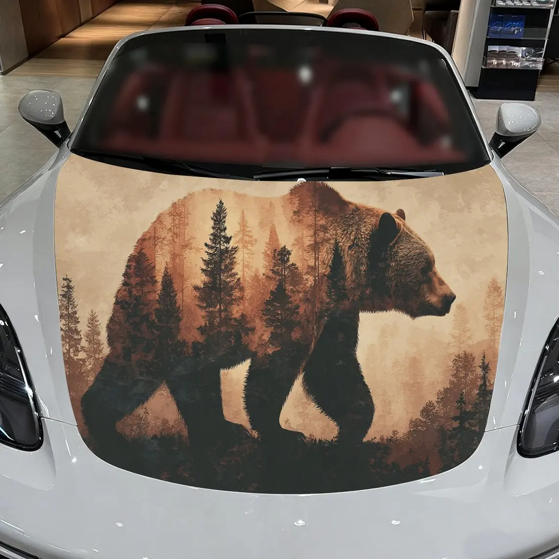 Car Decal Bear with Forest Silhouette Artistic Background & Mystic-Nature-Gothic Aesthetic Car Hood Sticker, Waterproof Self - A
Car Decal Bear with Forest Silhouette Artistic Background & Mystic-Nature-Gothic Aesthetic Car Hood Sticker, Waterproof Self - A