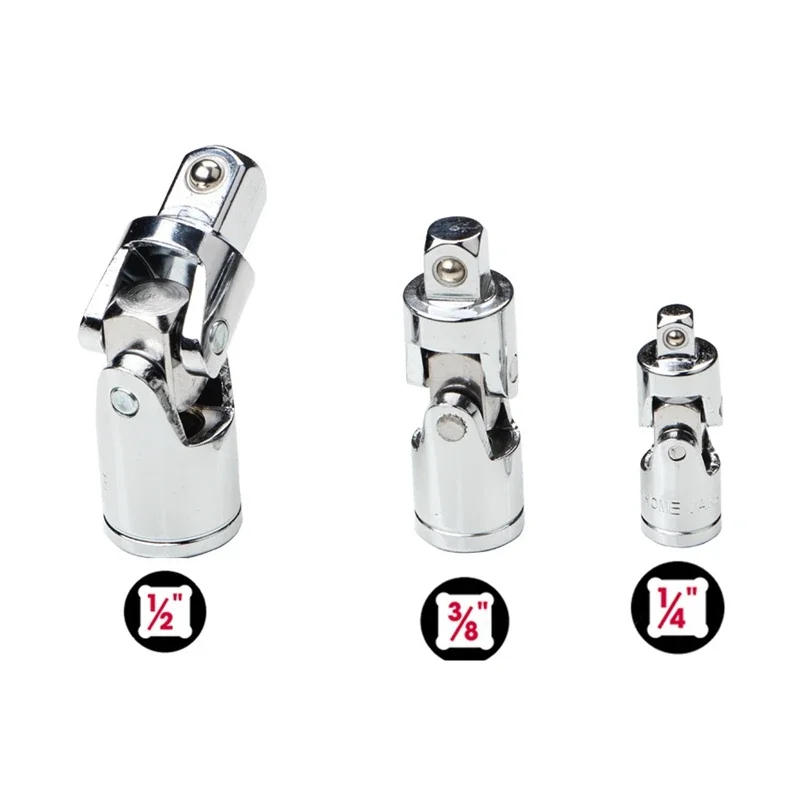 1Pcs Universal Joint Socket Wrench 1/4" 3/8" 1/2" Swivel Adapter 6.3mm 10mm 12.5mm Rotating Converter Hardware Tool
1Pcs Universal Joint Socket Wrench 1/4" 3/8" 1/2" Swivel Adapter 6.3mm 10mm 12.5mm Rotating Converter Hardware Tool