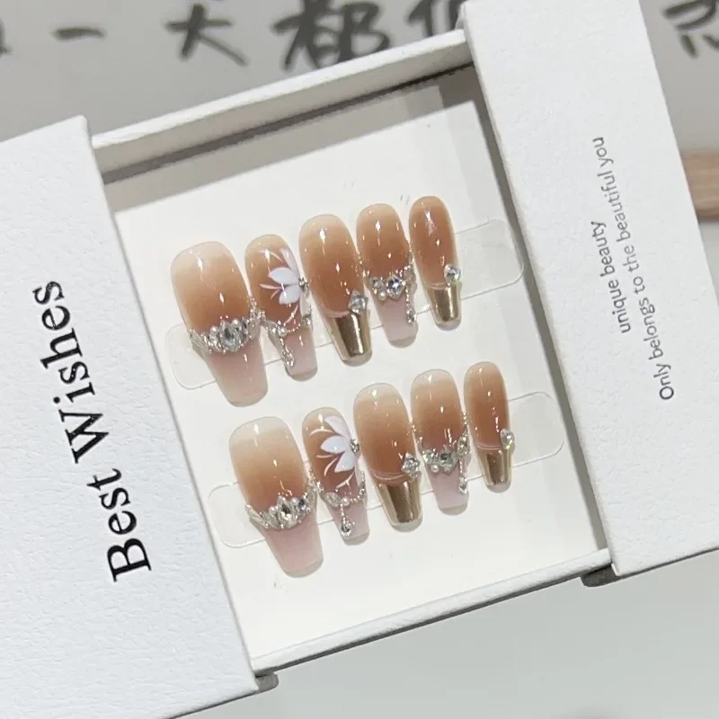 Full Cover False Nails Press on Nails Fake Nails Handmade Removable Diy Nude French Magic Mirror Zircon Diamond
Full Cover False Nails Press on Nails Fake Nails Handmade Removable Diy Nude French Magic Mirror Zircon Diamond