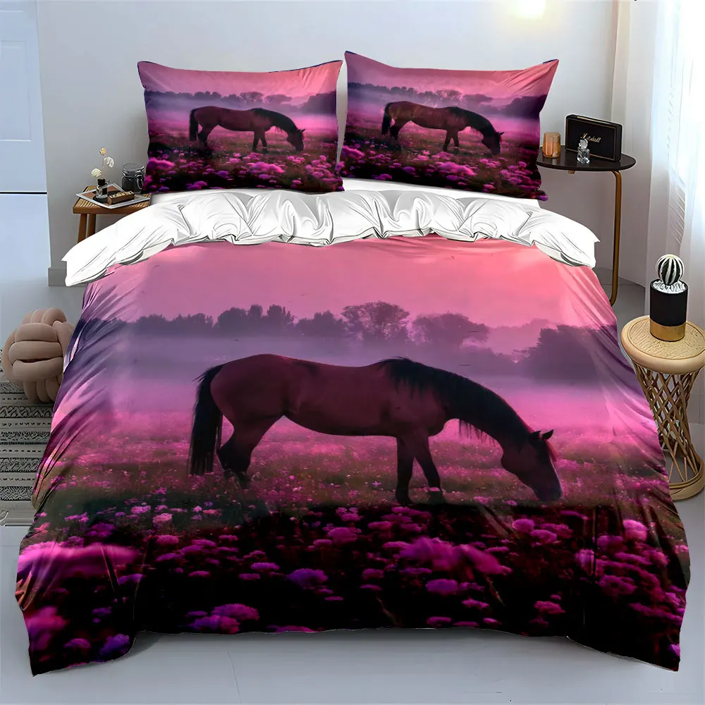 "Pastoral Horse Canvas Decor Set" Bedding Set with 1 Duvet Cover 2 Pillowcases Single Double King Queen, Gift
"Pastoral Horse Canvas Decor Set" Bedding Set with 1 Duvet Cover 2 Pillowcases Single Double King Queen, Gift