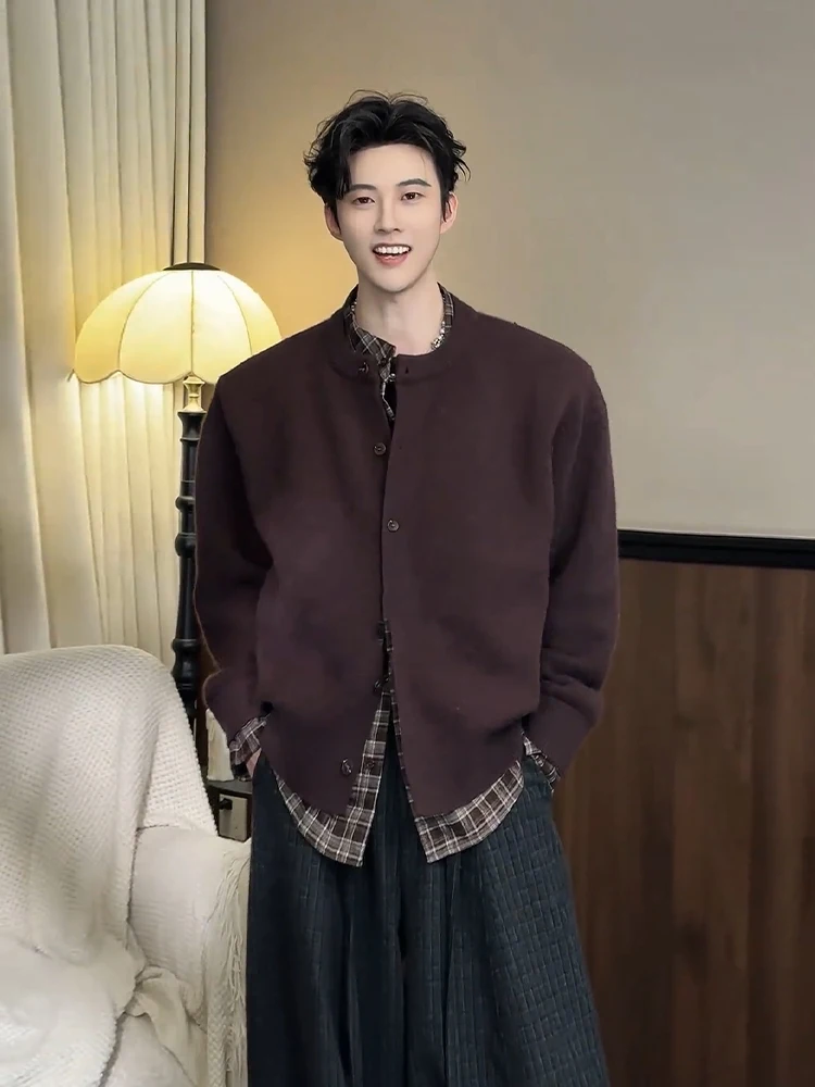 Autumn Winter Plaid Splicing Knitted irt Men's Stand Collar Retro Sle Outerwear Casual Comfortable Long Sve Busin C...
Autumn Winter Plaid Splicing Knitted irt Men's Stand Collar Retro Sle Outerwear Casual Comfortable Long Sve Busin C...