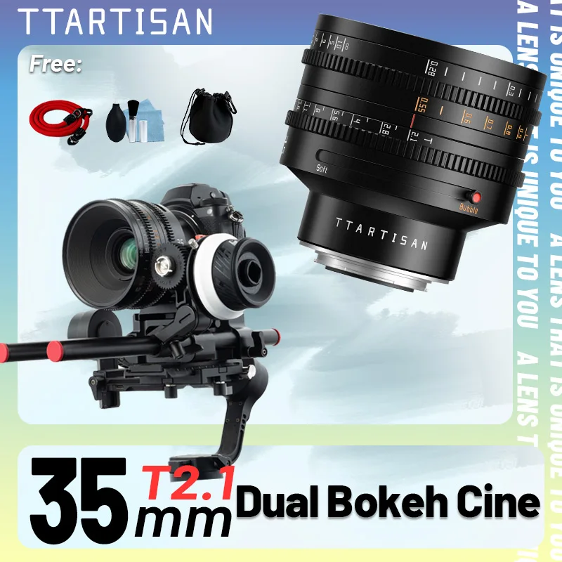 TTArtisan 35mm T2.1 Full Frame Dual Bokeh Bubble Cine Lens Large Aperture for Sony E Nikon Z Canon R EOSR Lumix Leica L FX3 R6II
TTArtisan 35mm T2.1 Full Frame Dual Bokeh Bubble Cine Lens Large Aperture for Sony E Nikon Z Canon R EOSR Lumix Leica L FX3 R6II