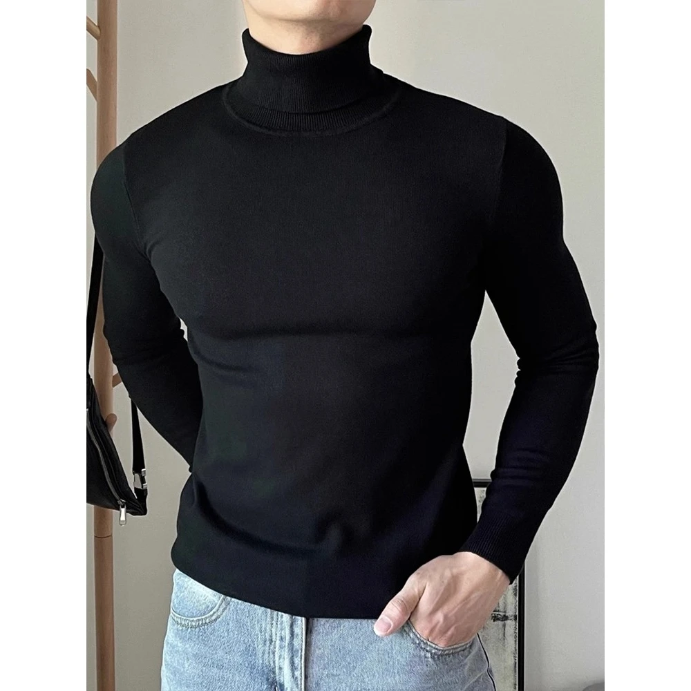 Мужской вязаный свитер с высоким воротом на осень-зиму, удлиненный, облегающий, базовый слой, удобный, теплый, повседневный стиль
Мужской вязаный свитер с высоким воротом на осень-зиму, удлиненный, облегающий, базовый слой, удобный, теплый, повседневный стиль
