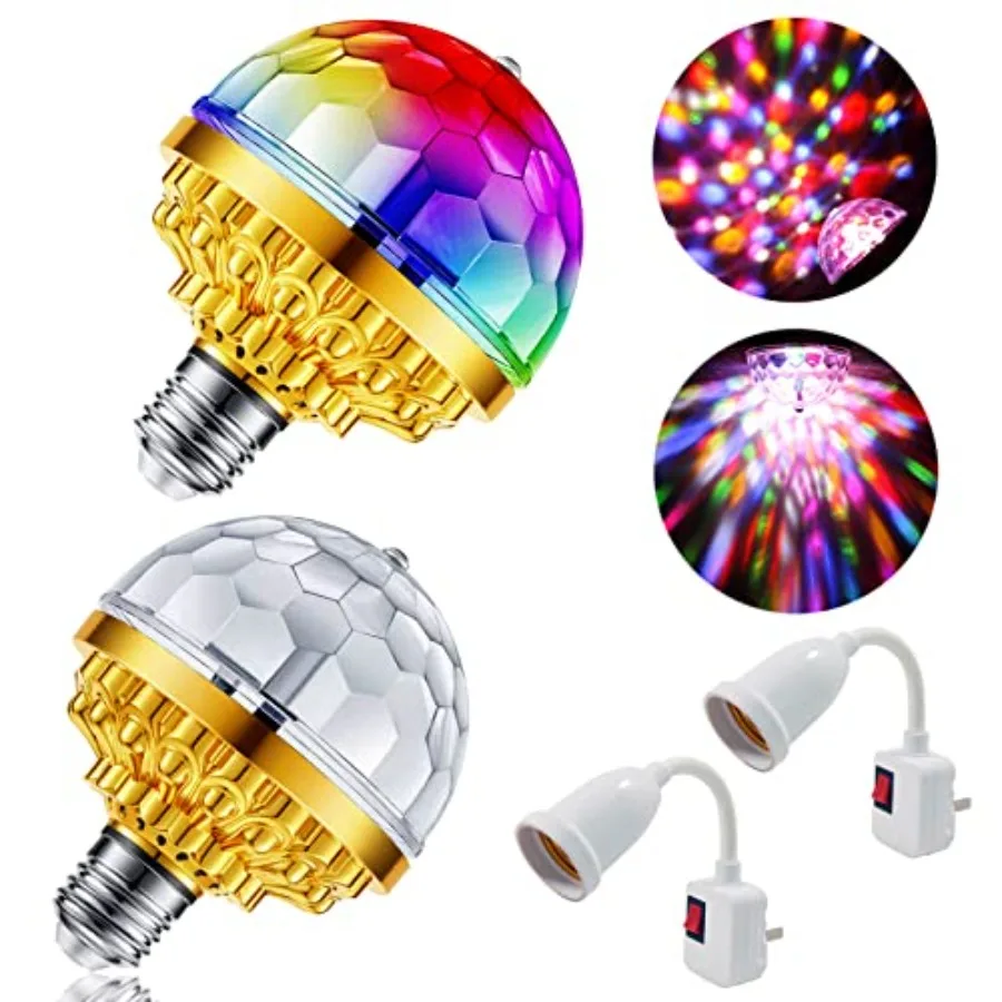 Colorful Magic Rotating Ball Light, LED Plug in Disco Ball Light, RGB Disco Light Bulb, Party Lights Dj Disco Lights with Socke
Colorful Magic Rotating Ball Light, LED Plug in Disco Ball Light, RGB Disco Light Bulb, Party Lights Dj Disco Lights with Socke