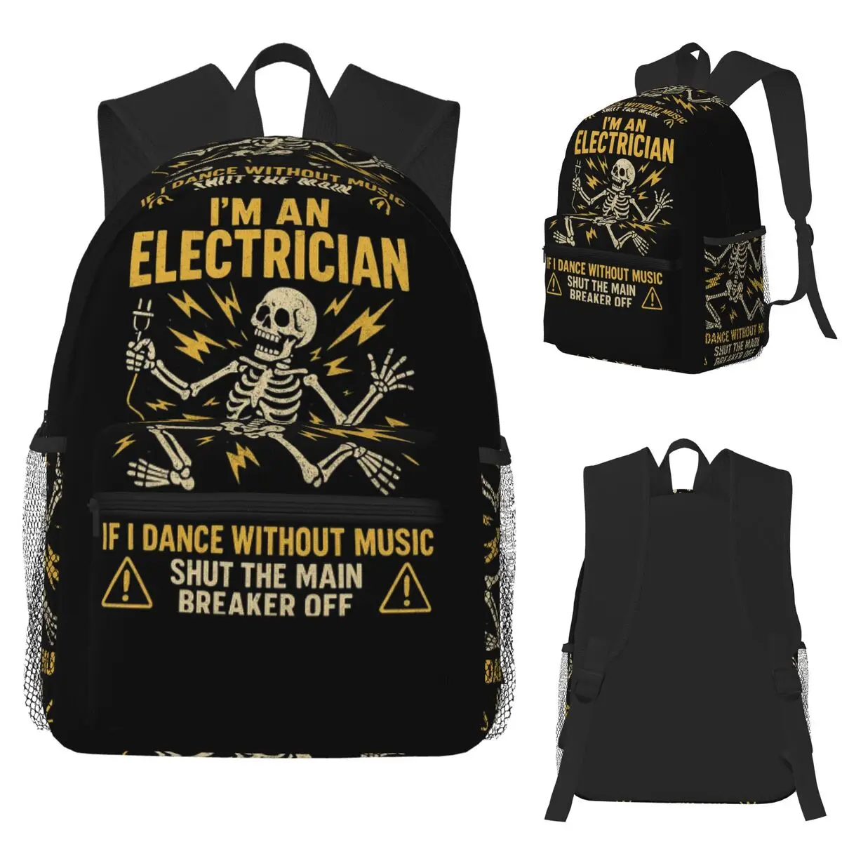 Funny Electrician If You See Me Dance Skeleton Backpack School Bag Hiking Travel Daypack for Boys Girls Bookbag Shoulder Bags
Funny Electrician If You See Me Dance Skeleton Backpack School Bag Hiking Travel Daypack for Boys Girls Bookbag Shoulder Bags