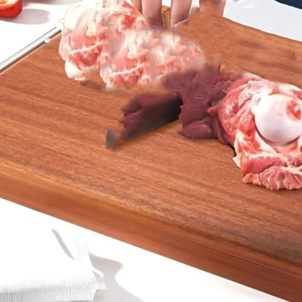 Double-Sided Wood Cutting Board Stainless Steel Hangers Anti-slip Design Cheese Board Thickened Wood Cooking Panel
Double-Sided Wood Cutting Board Stainless Steel Hangers Anti-slip Design Cheese Board Thickened Wood Cooking Panel