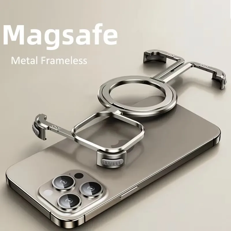 Magsafe Metal Frame Holder Magnetic Case for iPhone 16 Pro 15 14 13 Pro Max Wireless Charging Aluminum Alloy Protection Cover
Magsafe Metal Frame Holder Magnetic Case for iPhone 16 Pro 15 14 13 Pro Max Wireless Charging Aluminum Alloy Protection Cover