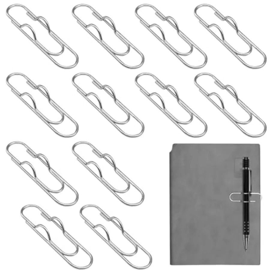 12Pcs Pen Holder Clips - Metal Pen Holding Paper Clips for Notebooks, Multi-Functional Bookmark and Card Holder for Desk Organi
12Pcs Pen Holder Clips - Metal Pen Holding Paper Clips for Notebooks, Multi-Functional Bookmark and Card Holder for Desk Organi