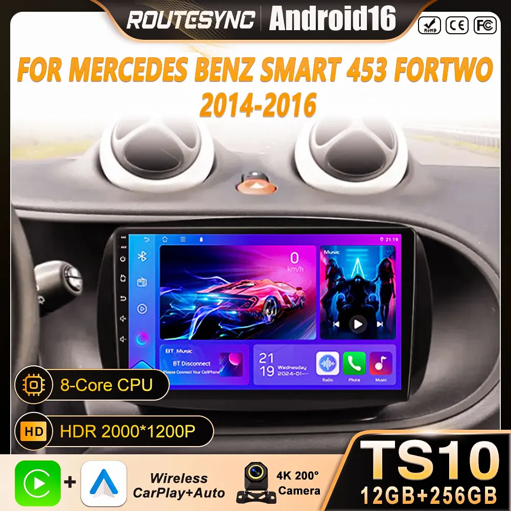 For Mercedes Benz Smart 453 Fortwo 2014 - 2016 Car Radio Android 15 Carplay Autoradio Multimedia Player QLED DSP Stereo Headunit
For Mercedes Benz Smart 453 Fortwo 2014 - 2016 Car Radio Android 15 Carplay Autoradio Multimedia Player QLED DSP Stereo Headunit