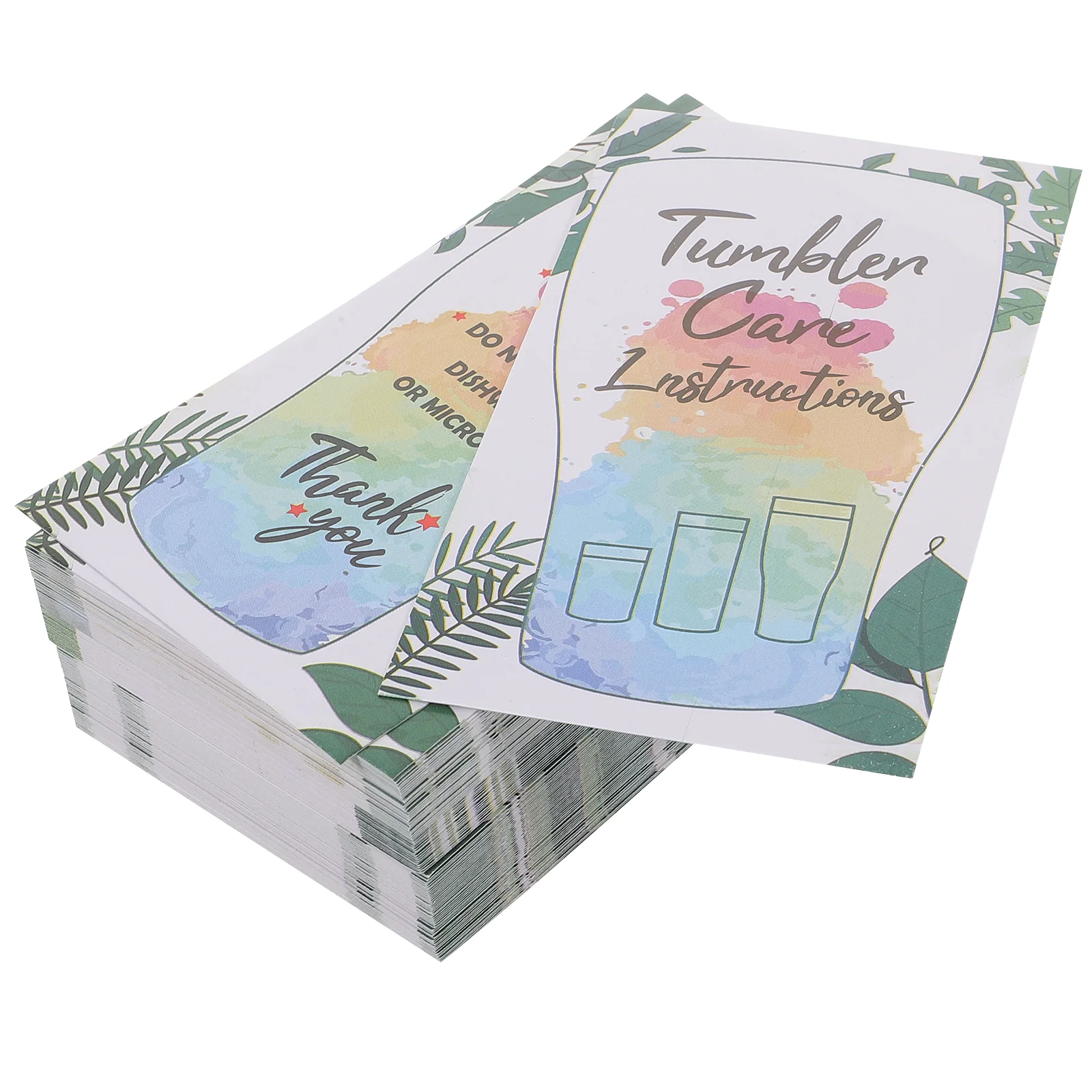 100 Sheets Glass Care Card Tumbler Guide Cards Caring Tags Paper Customer Cup Instructions
100 Sheets Glass Care Card Tumbler Guide Cards Caring Tags Paper Customer Cup Instructions