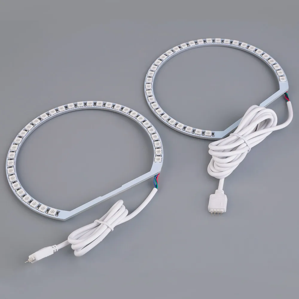 Комплект RGB многоцветных светодиодных колец Angel Eyes для фар (4*131 мм, 5050 Flash LED) для модификации фар автомобилей E36, E38, E39, E46
Комплект RGB многоцветных светодиодных колец Angel Eyes для фар (4*131 мм, 5050 Flash LED) для модификации фар автомобилей E36, E38, E39, E46