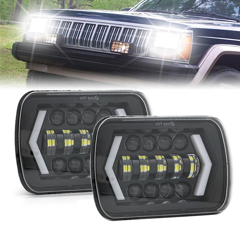 5X7 7X6 inch Rectangular Sealed Beam LED Headlight With DRLHigh/Low for Jeep Wrangler YJ Cherokee XJ H6014 H6052 H6054.
5X7 7X6 inch Rectangular Sealed Beam LED Headlight With DRLHigh/Low for Jeep Wrangler YJ Cherokee XJ H6014 H6052 H6054.