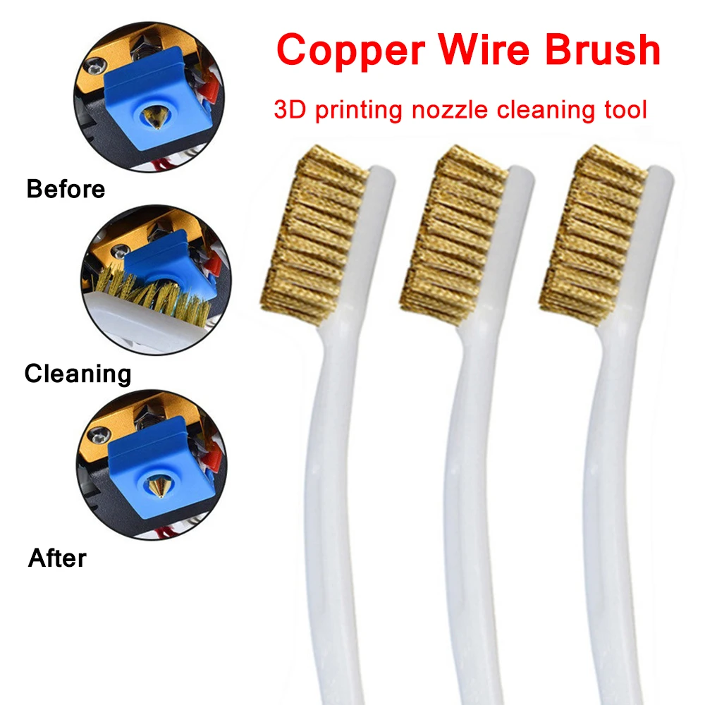 Copper Wire Brush For Nozzle Cleaning 3D Printer Tool Copper Wire Toothbrush Nozzles Clean Tool 3D Printer Accessories
Copper Wire Brush For Nozzle Cleaning 3D Printer Tool Copper Wire Toothbrush Nozzles Clean Tool 3D Printer Accessories