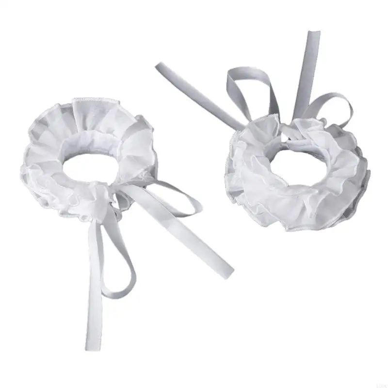Victorian Styles Renaissances Neck Ruff Adjustable Ties Ruffled Faux Collar and Wrist Cuffs Set for Costume Parties Y166
Victorian Styles Renaissances Neck Ruff Adjustable Ties Ruffled Faux Collar and Wrist Cuffs Set for Costume Parties Y166
