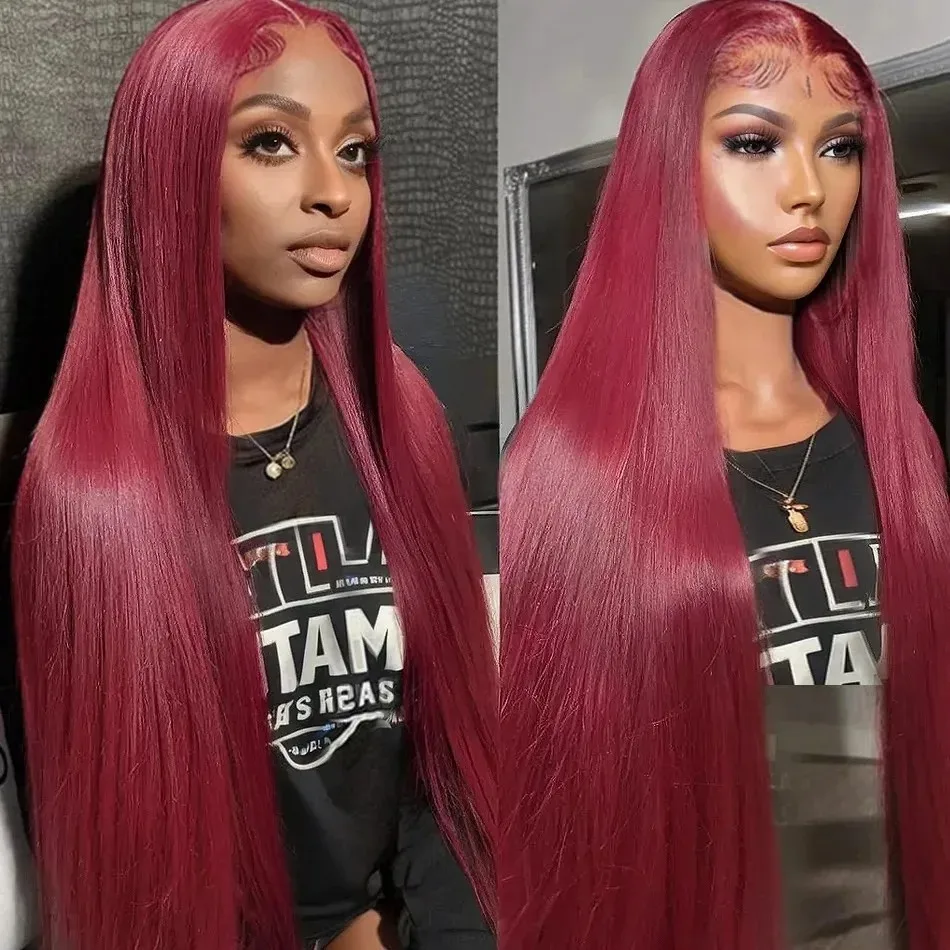 28 Inch Burgundy Straight 13x4 Lace Frontal Human Hair Wig 99J Red Transparent Colored 200% Human Hair Wig For Women
28 Inch Burgundy Straight 13x4 Lace Frontal Human Hair Wig 99J Red Transparent Colored 200% Human Hair Wig For Women