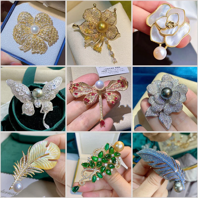 Exquisite Cubic Zirconia Elegant Pearl Feather Flower Butterfly Brooches Luxury Designer Corsage Clothing Accessories Pins Gift
Exquisite Cubic Zirconia Elegant Pearl Feather Flower Butterfly Brooches Luxury Designer Corsage Clothing Accessories Pins Gift