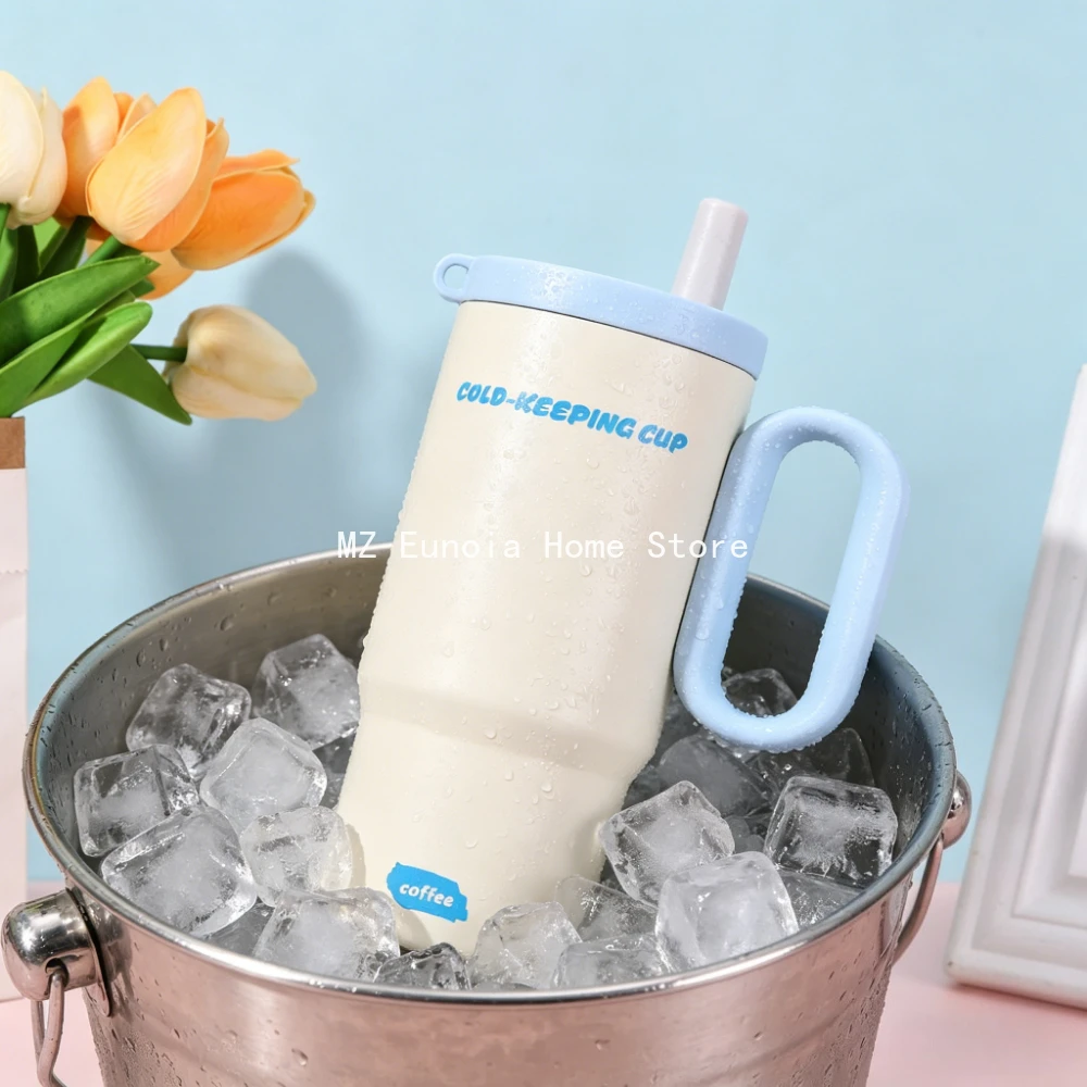 750ML 316 Stainless Steel Tumbler Coffee Mug with Ceramic Lining Cold Keeping Cup with Handle and Straw Portable Thermos Bottle
750ML 316 Stainless Steel Tumbler Coffee Mug with Ceramic Lining Cold Keeping Cup with Handle and Straw Portable Thermos Bottle