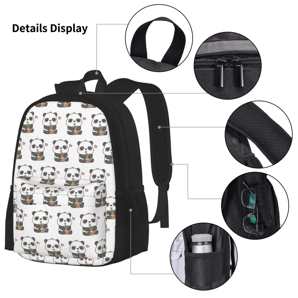 Cute Little Panda Enjoying Boba T Backpacks Bookbag Students School Bags Kids Rucksack Lunch Bag Pen Bag Three-Piece Set
Cute Little Panda Enjoying Boba T Backpacks Bookbag Students School Bags Kids Rucksack Lunch Bag Pen Bag Three-Piece Set