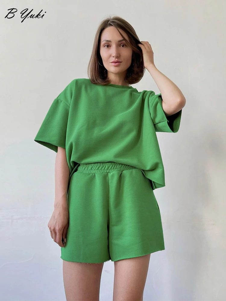 Blessyuki Simple Solid 100% Cotton Sets Women 2023 Summer Short Sleeve Tops and Elastic Waist Shorts 2 Pc Casual Loose Tracksuit
Blessyuki Simple Solid 100% Cotton Sets Women 2023 Summer Short Sleeve Tops and Elastic Waist Shorts 2 Pc Casual Loose Tracksuit