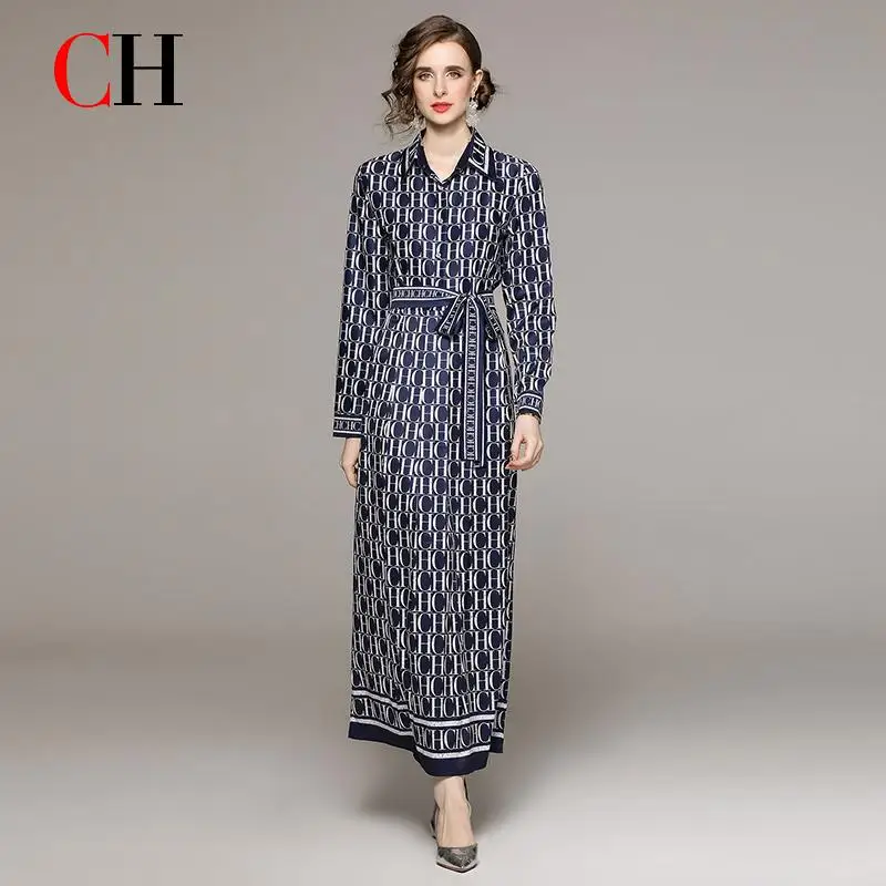 CH Casual Letter Print Button Down Shirt Dress Long Sleeve With Belt A Line Maxi Dress For Travel Daily Outfit
CH Casual Letter Print Button Down Shirt Dress Long Sleeve With Belt A Line Maxi Dress For Travel Daily Outfit