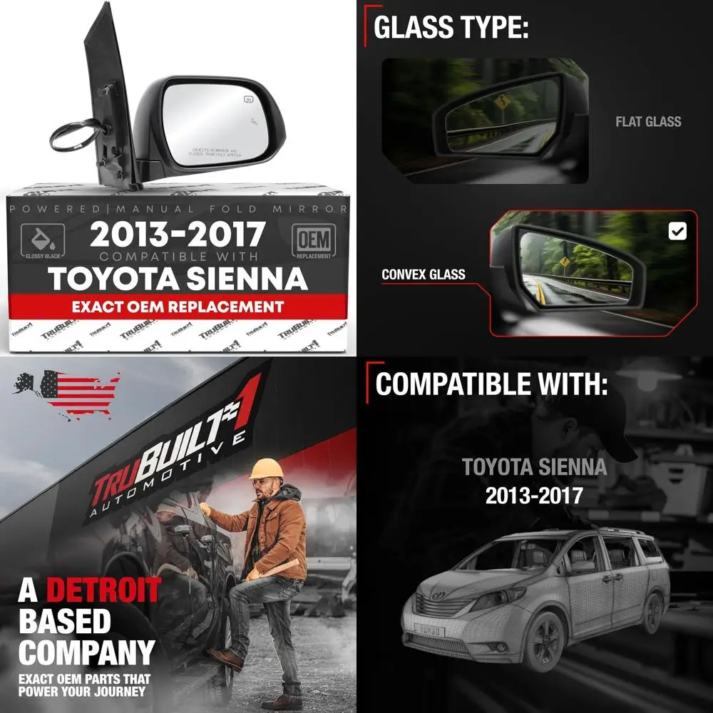 Замена бокового зеркала пассажира — совместима с Toyota Sienna 2013–2017, регулировка электропитания, подогрев, слепая зона, ручная складка
Замена бокового зеркала пассажира — совместима с Toyota Sienna 2013–2017, регулировка электропитания, подогрев, слепая зона, ручная складка