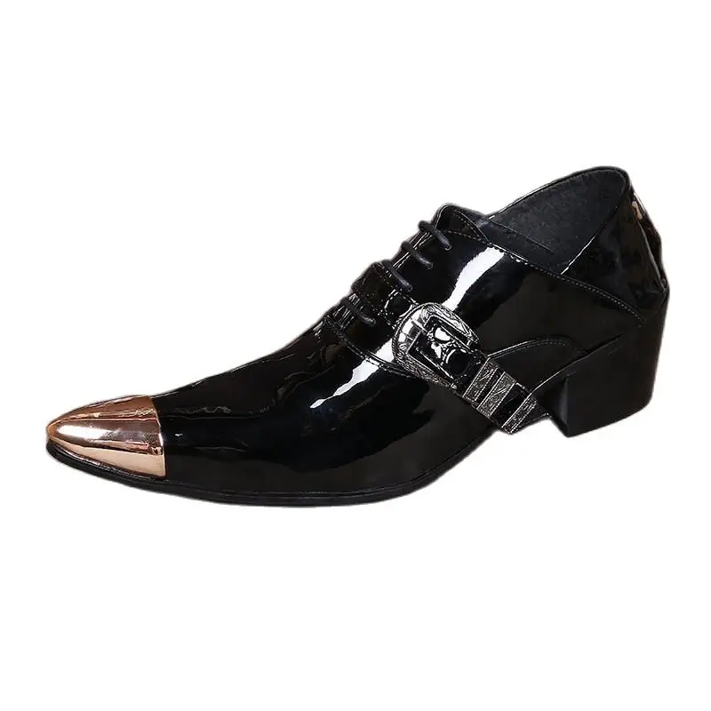 Pointed Toe High Heels Luxury Patent Leather Dress Shoes Men Increased Wedding Shoes Fashion Party Shoes Big Yards 44 45 46
Pointed Toe High Heels Luxury Patent Leather Dress Shoes Men Increased Wedding Shoes Fashion Party Shoes Big Yards 44 45 46