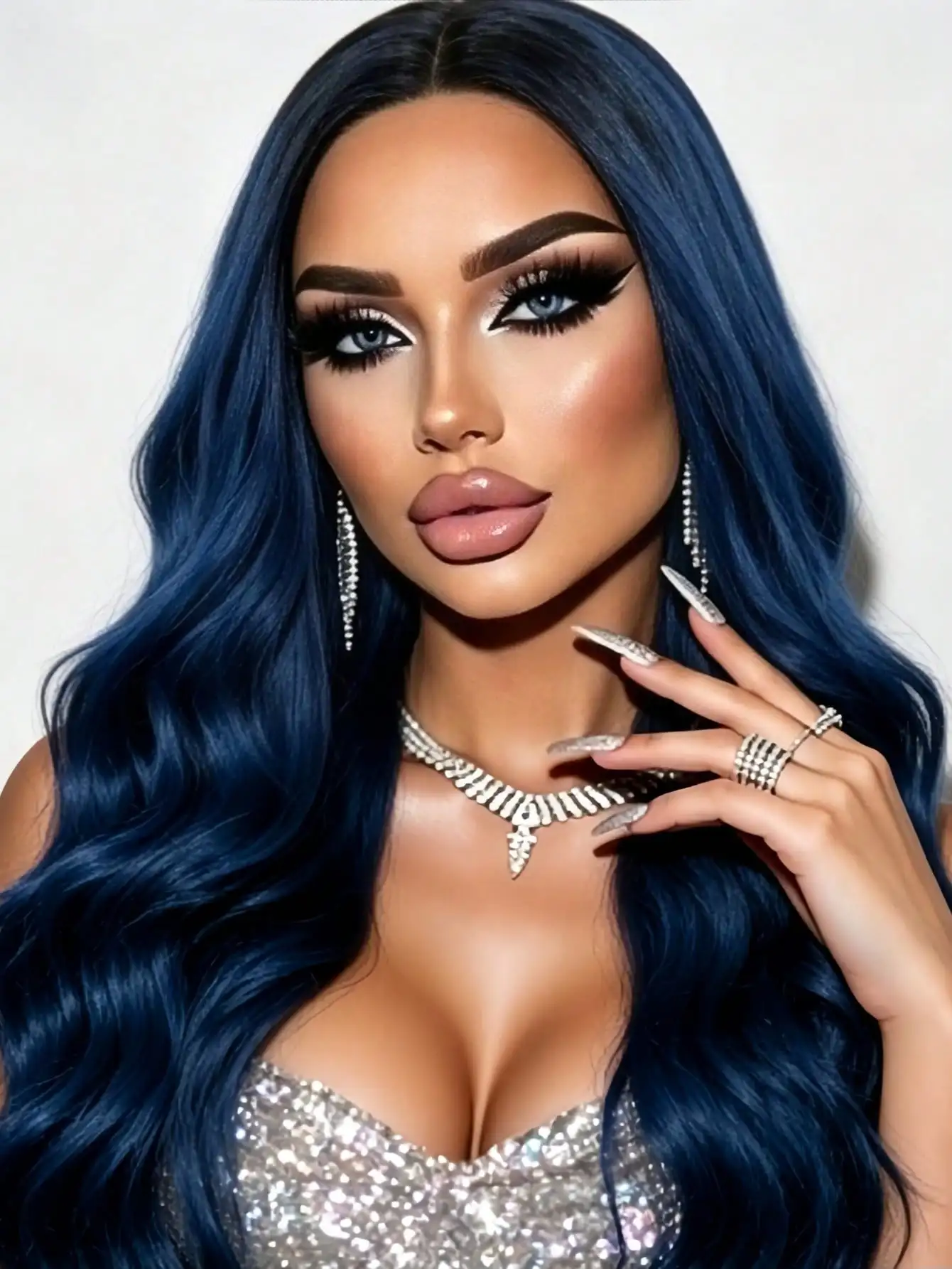 200 Density Ombre Dark Blue with Black Roots Wig NO Glue Real Human Hair Pre Plucked 13x4 HD Transparent High Definition Body Wave Lace Front Wigs Human Hair with Baby Hair Brazilian Remy Water Wave Wigs for Women Beginner Friendly
200 Density Ombre Dark Blue with Black Roots Wig NO Glue Real Human Hair Pre Plucked 13x4 HD Transparent High Definition Body Wave Lace Front Wigs Human Hair with Baby Hair Brazilian Remy Water Wave Wigs for Women Beginner Friendly