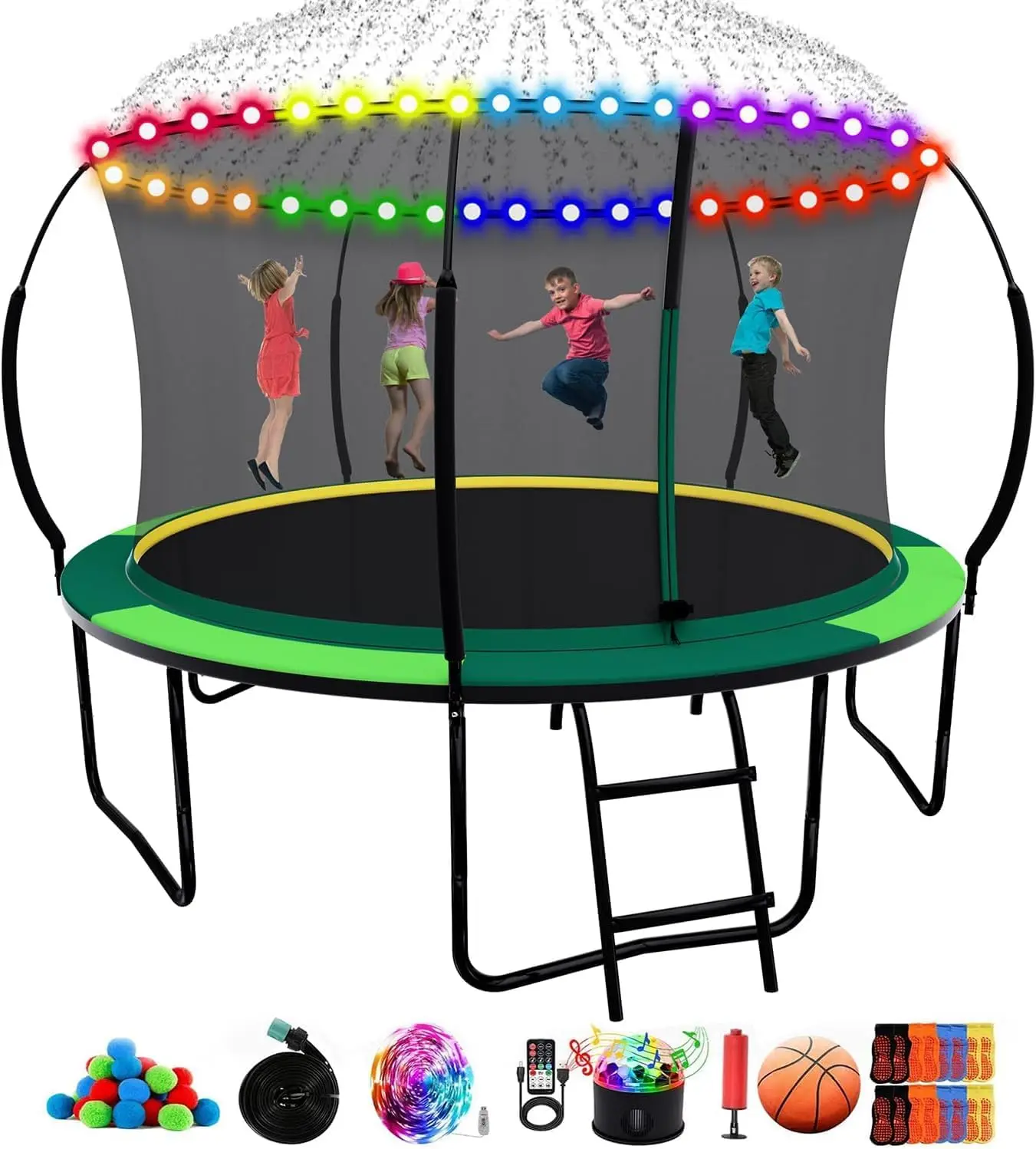 1200 LBS Outdoor Trampoline 10FT 12FT 14FT Trampoline for Kids and Adults Heavy Duty Trampoline with Enclosure Net Anti Rust Cur
1200 LBS Outdoor Trampoline 10FT 12FT 14FT Trampoline for Kids and Adults Heavy Duty Trampoline with Enclosure Net Anti Rust Cur