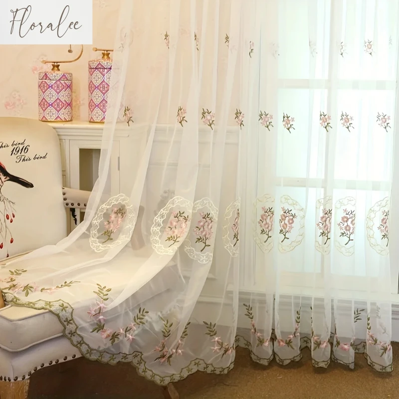 European Style Embroidered Window Curtains for Living Room Living Room Bedroom Light Luxury Style Tulle for Windows Decoration
European Style Embroidered Window Curtains for Living Room Living Room Bedroom Light Luxury Style Tulle for Windows Decoration